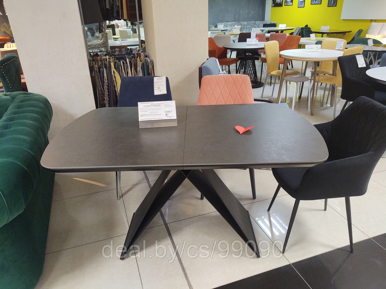 Дизайнерские и современные раздвижные столы и столы моно со столешницей из керамогранита класса LUXURY KERAMO - фото 2 - id-p212327437
