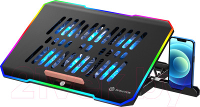 Подставка для ноутбука Evolution LCS-03 RGB с активным охлаждением - фото 4 - id-p224012553