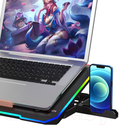 Подставка для ноутбука Evolution LCS-03 RGB с активным охлаждением - фото 6 - id-p224012553