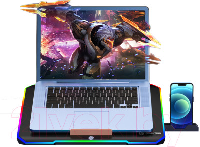 Подставка для ноутбука Evolution LCS-03 RGB с активным охлаждением - фото 7 - id-p224012553