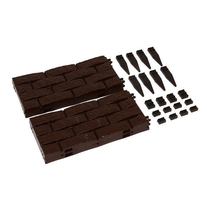 Грядка пластиковая, 4 секции, 45 × 45 × 20 см, шоколад - фото 4 - id-p224015645