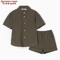 Комплект для мальчика (рубашка, шорты) MINAKU, цвет зеленый, рост 68-74