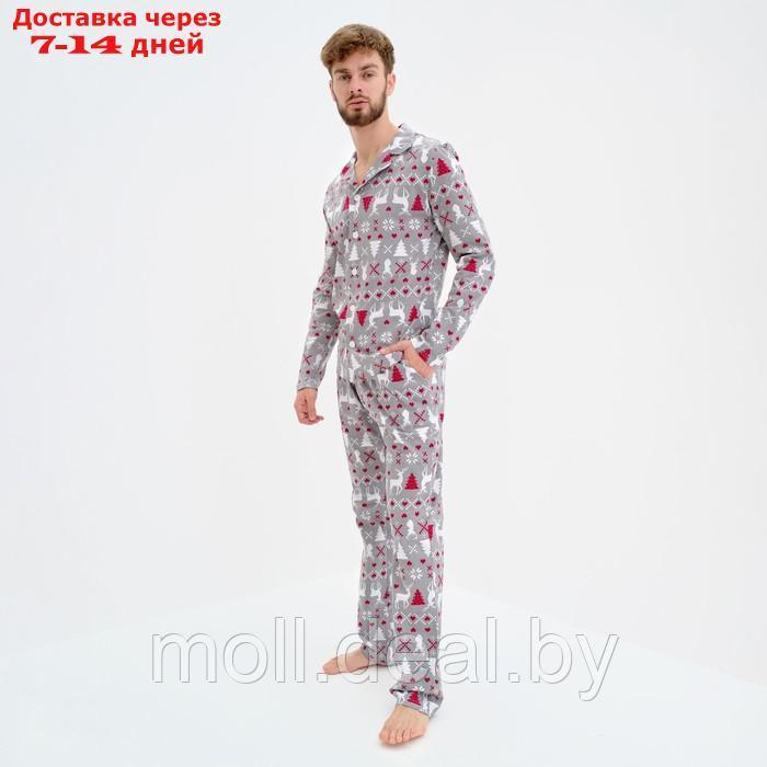 Пижама новогодняя мужская KAFTAN "Скандинавия", размер 50 - фото 3 - id-p223962174