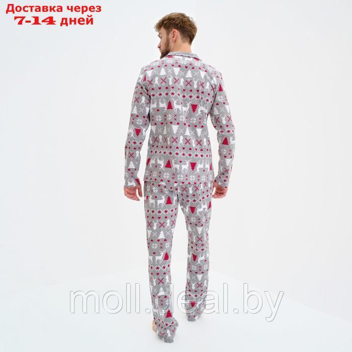 Пижама новогодняя мужская KAFTAN "Скандинавия", размер 50 - фото 4 - id-p223962174