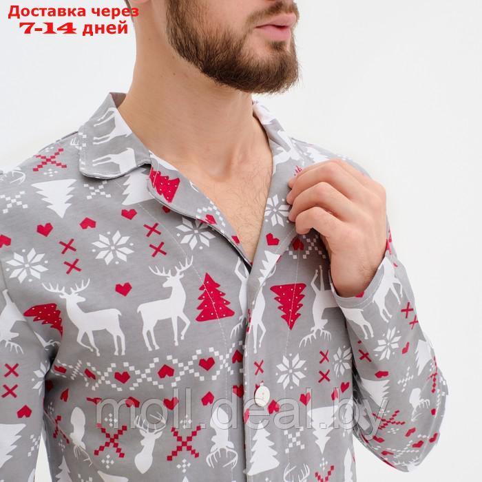 Пижама новогодняя мужская KAFTAN "Скандинавия", размер 50 - фото 5 - id-p223962174