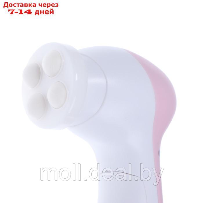 Массажёр для лица Sakura SA-5308P, 2 режима, 5 насадок, 2хАА, бело-розовый - фото 4 - id-p223962179