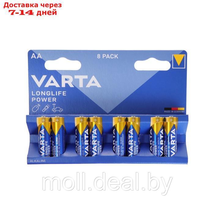 Батарейка алкалиновая Varta LongLife Power, AA, LR6-8BL, 1.5В, блистер, 8 шт. - фото 1 - id-p223962185