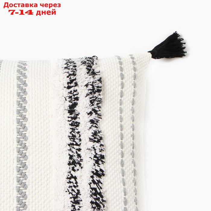Чехол на подушку Этель бохо Line 45*45 см, цв.черный, 100% хлопок - фото 2 - id-p223966720