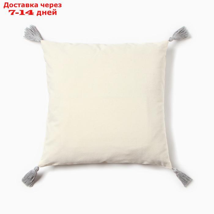 Чехол на подушку Этель сканди 45*45 см, цв. серый, 100% хлопок - фото 3 - id-p223966721