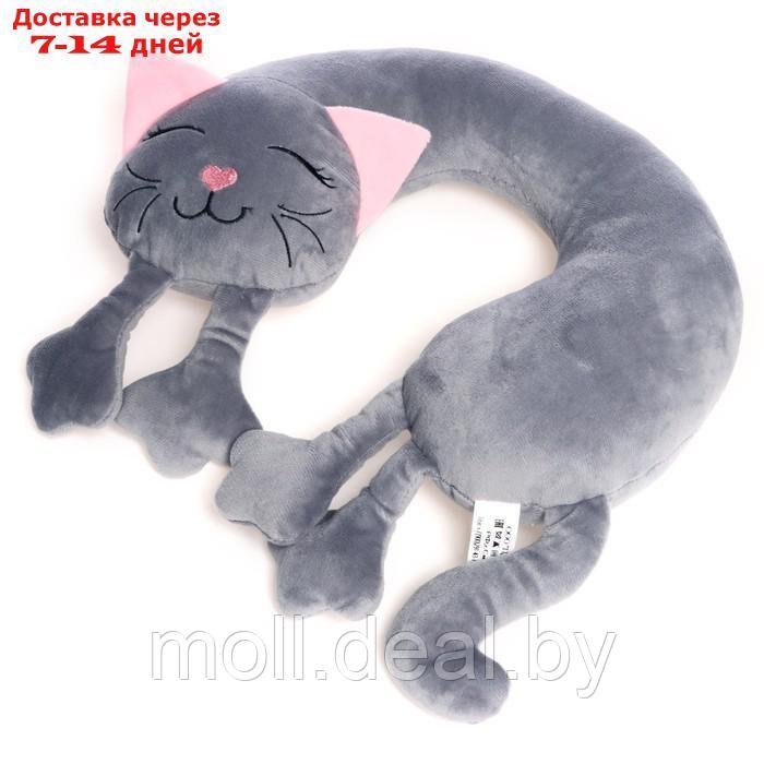Мягкая игрушка-подушка "Кошка", цвет серый