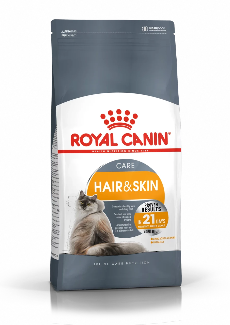 Сухой корм Royal Canin Hair & Skin Care для здоровой кожи и шерсти кошек 400гр.