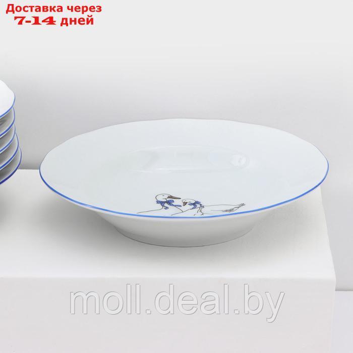 Набор фарфоровых тарелок "Гуси", 12 предметов - фото 3 - id-p223991256
