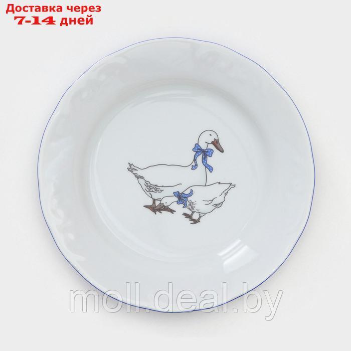 Набор фарфоровых тарелок "Гуси", 12 предметов - фото 10 - id-p223991256