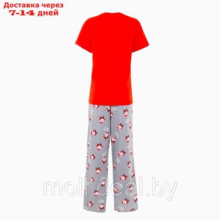 Пижама новогодняя женская (футболка и брюки) KAFTAN Winter, размер 52-54 - фото 2 - id-p223962149