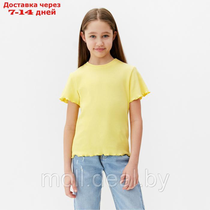 Футболка для девочки MINAKU, цвет жёлтый, рост 116 см - фото 1 - id-p223992607