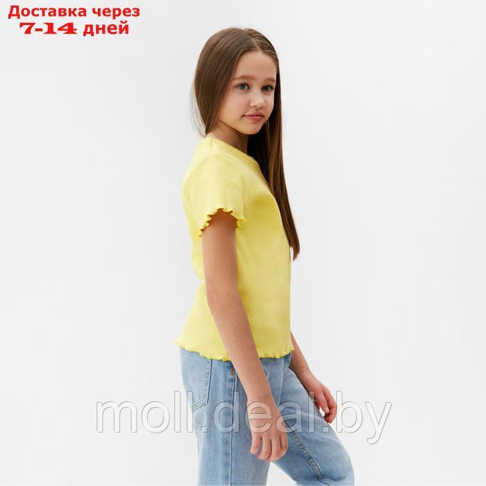 Футболка для девочки MINAKU, цвет жёлтый, рост 116 см - фото 3 - id-p223992607