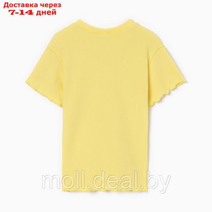 Футболка для девочки MINAKU, цвет жёлтый, рост 116 см - фото 8 - id-p223992607