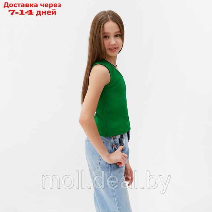 Топ для девочки MINAKU, цвет зелёный, рост 140 см - фото 4 - id-p223992615