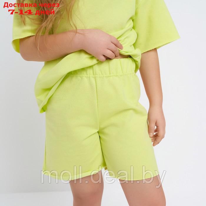 Комплект для девочки (футболка, шорты) MINAKU цвет лимонный, рост 134 - фото 5 - id-p223962646