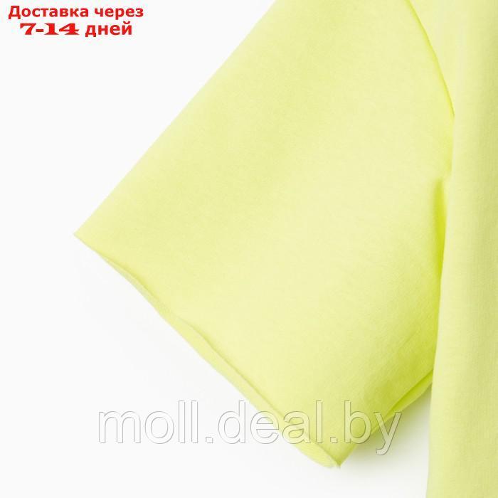 Комплект для девочки (футболка, шорты) MINAKU цвет лимонный, рост 134 - фото 10 - id-p223962646