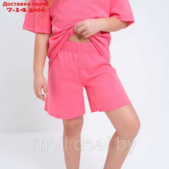 Комплект для девочки (футболка, шорты) MINAKU цвет розовый, рост 98 - фото 5 - id-p223962647
