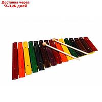 Ксилофон FLIGHT FX-15С (15 нот), разноцветный, 2 палочки
