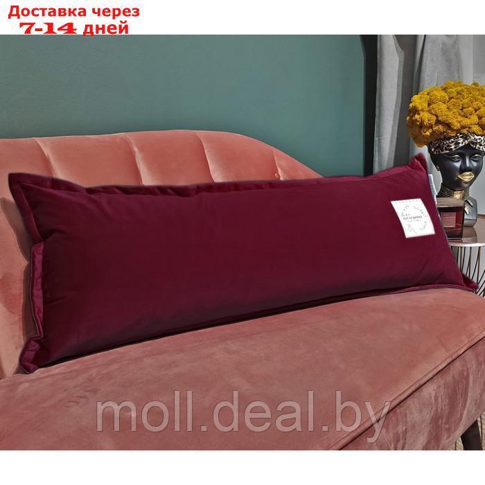 Подушка, размер 32х90 см, цвет бордо - фото 1 - id-p223991417
