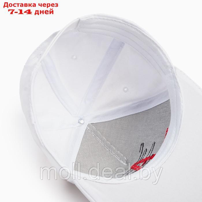 Бейсболка MINAKU с вышивкой цвет белый , размер 56-58 - фото 9 - id-p223962747