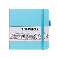 Скетчбук "Sketchmarker", 12x12 см, 140 г/м2, 80 листов, небесно-голубой