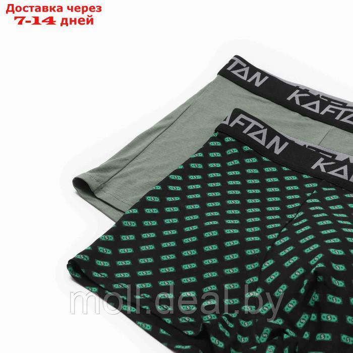 Набор трусов KAFTAN "Be Rich" 2 пары, цв. черный/хаки, р-р 52 - фото 3 - id-p223992802