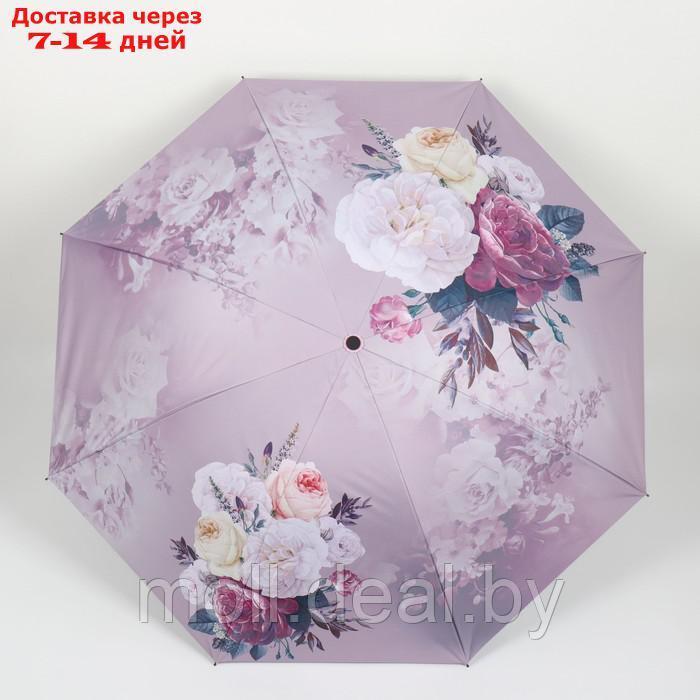 Зонт механический "Цветочный букет", эпонж, 4 сложения, 8 спиц, R = 48 см, цвет МИКС - фото 8 - id-p223993832