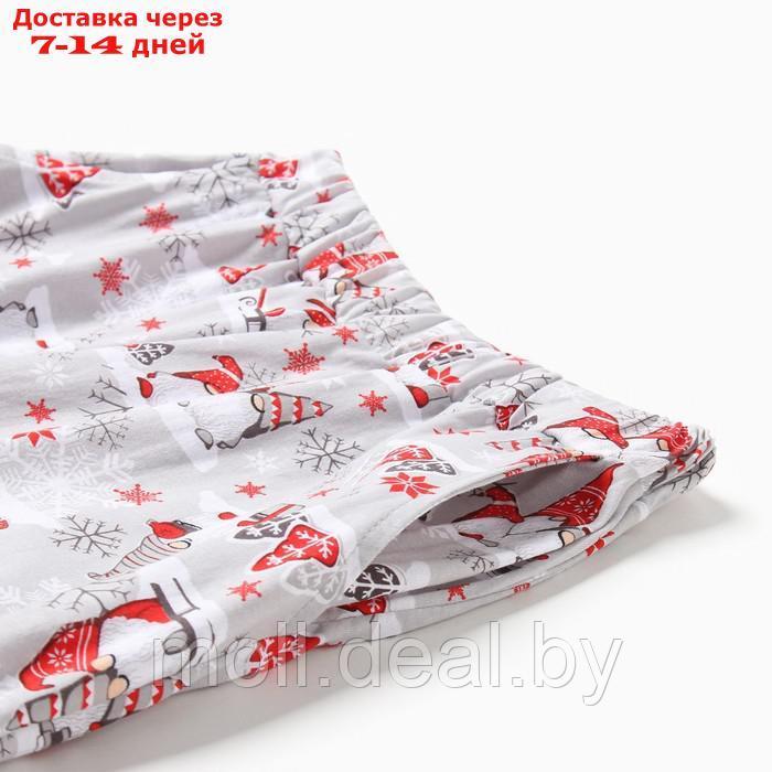 Комплект женский домашний НГ (футболка/брюки), цвет красный, размер 50 - фото 4 - id-p223991578