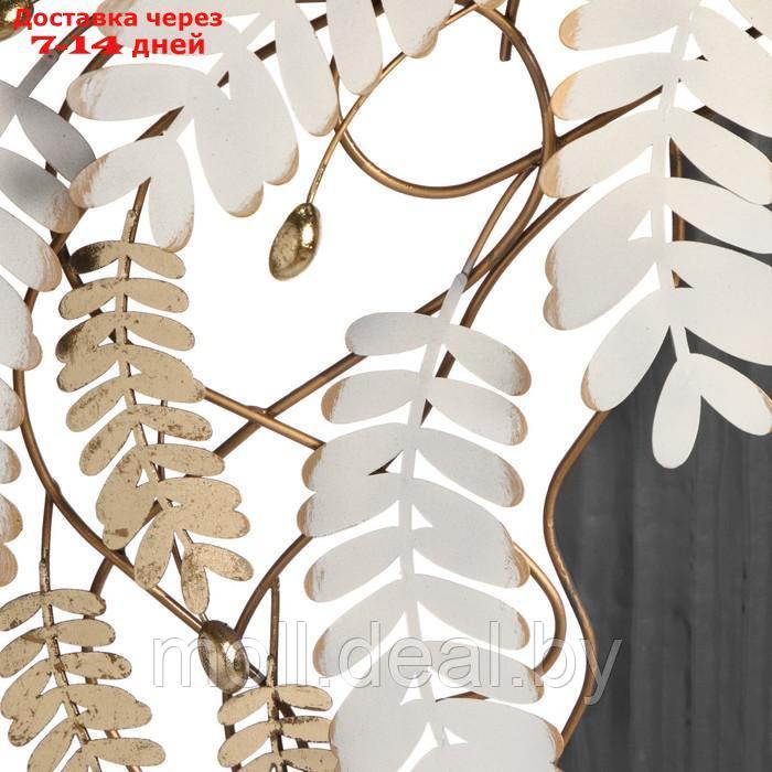 Декор настенный металл "Девушка с листьями в волосах" 56х56х6,4 см - фото 3 - id-p223991593