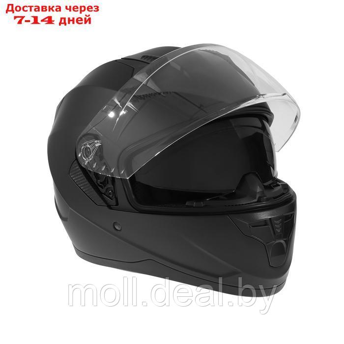 Шлем интеграл с двумя визорами, размер XXL, модель BLD-M67E, черный матовый - фото 6 - id-p223993865