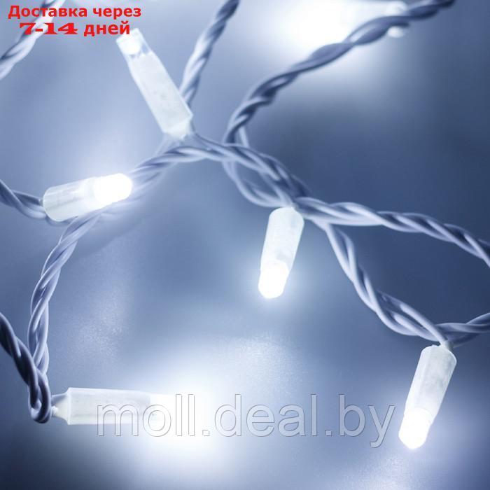 Гирлянда Arlight нить, IP65, 10 м, 100 LED, 220В, Н.Б. каучук, фиксинг, прозрач. линза, БЕЛЫЙ 1024 - фото 1 - id-p223991606