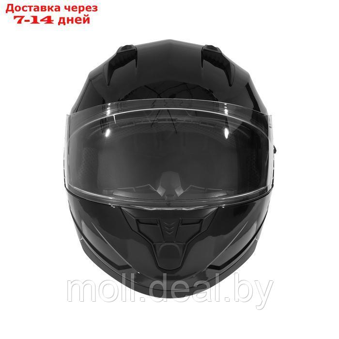 Шлем интеграл с двумя визорами, размер M, модель BLD-M67E, черный глянцевый - фото 7 - id-p223993874