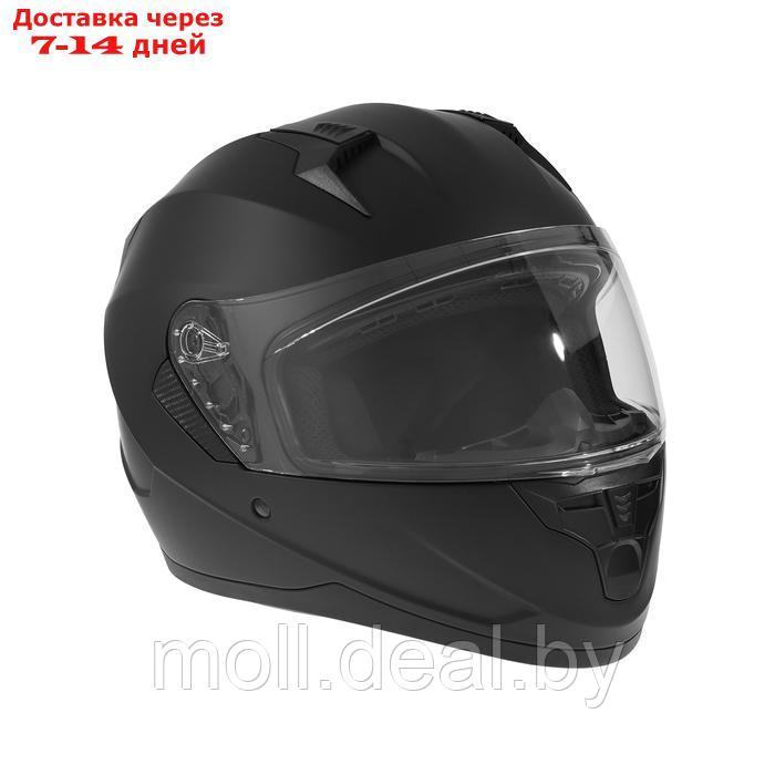 Шлем интеграл с двумя визорами, размер XL, модель BLD-M67E, черный матовый - фото 4 - id-p223993913