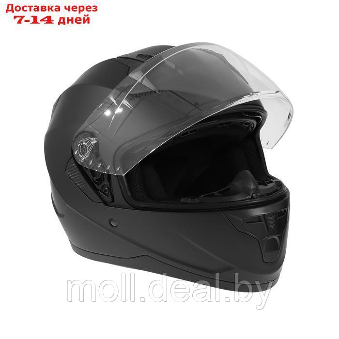 Шлем интеграл с двумя визорами, размер XL, модель BLD-M67E, черный матовый - фото 5 - id-p223993913