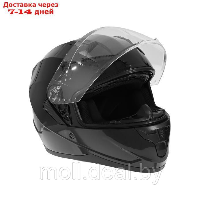 Шлем интеграл с двумя визорами, размер XXL, модель BLD-M67E, черный глянцевый - фото 5 - id-p223993927