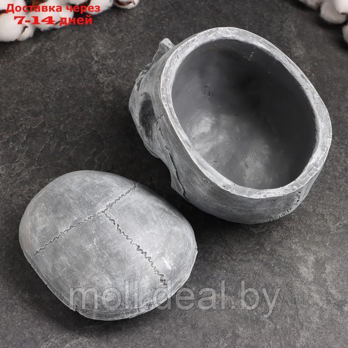Шкатулка для мелочей "Череп" серый камень, 16х15х22см - фото 5 - id-p223991785