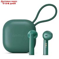 Наушники 1MORE Omthing AirFree Pods EO005, вкладыши, шумоподавление, 400 мАч, зеленые