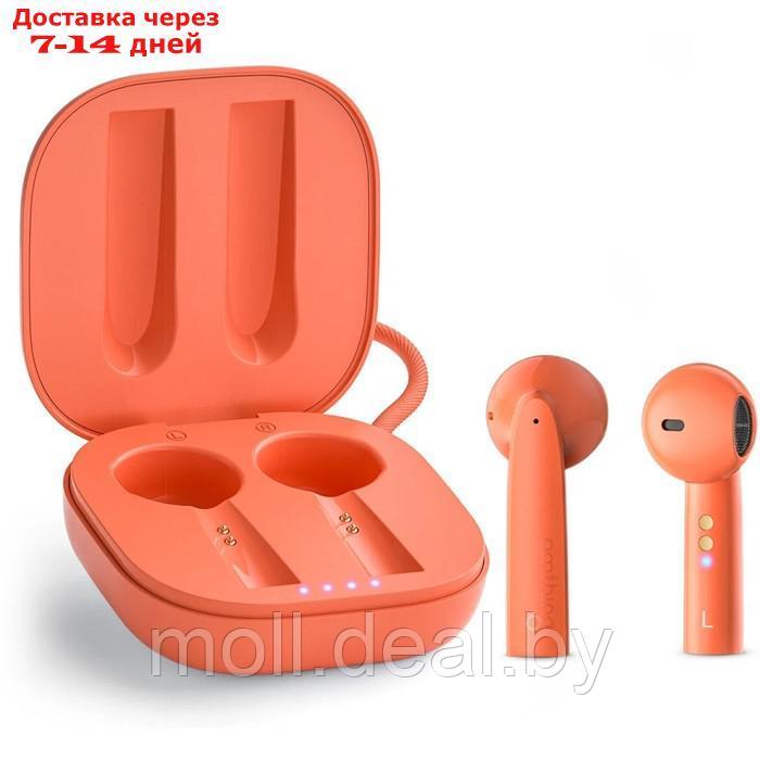 Наушники 1MORE Omthing AirFree Pods EO005, вкладыши, шумоподавление, 400 мАч, оранжевые - фото 2 - id-p223968971