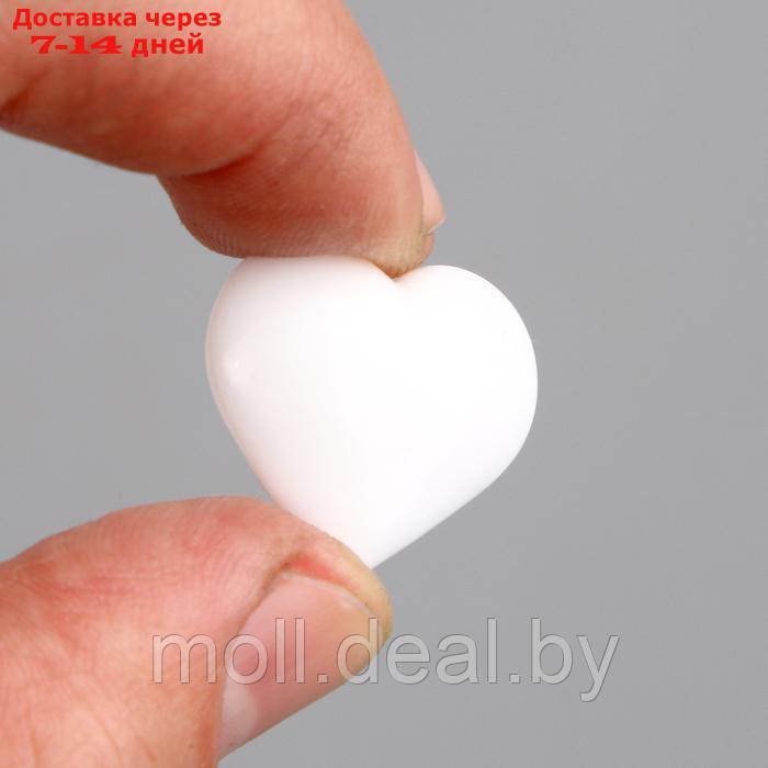 Сердечки пластиковые декоративные, набор 100 шт., размер 1 шт. 2 × 2 см, цвет белый - фото 7 - id-p223994019
