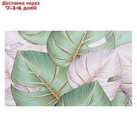 Картина на холсте "Зелёные листья" 60*100 см