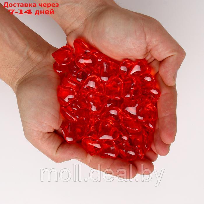 Сердечки пластиковые декоративные, набор 100 шт., размер 1 шт. 2 × 2 см, цвет красный - фото 8 - id-p223994038