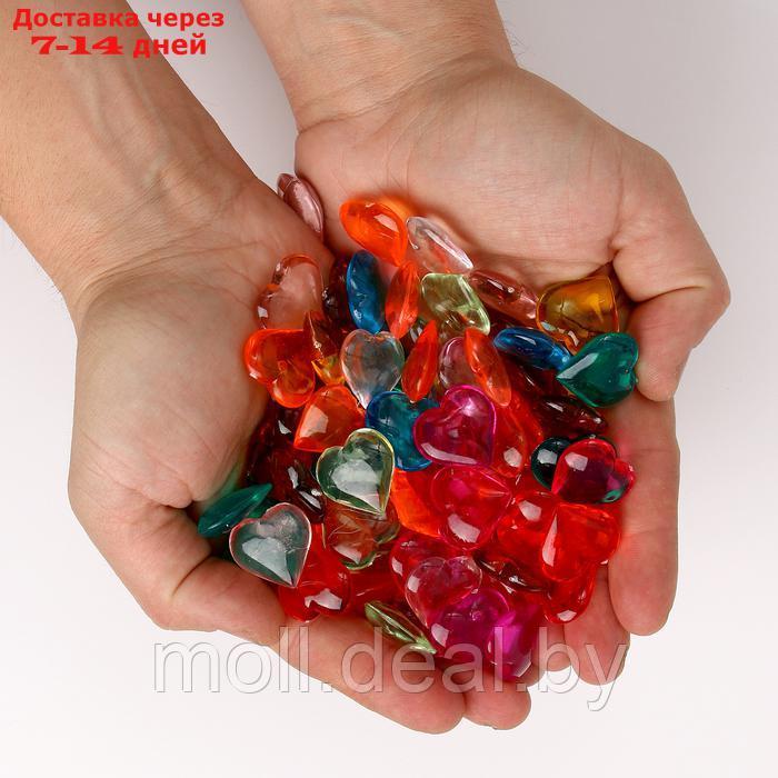 Сердечки пластиковые декоративные, набор 100 шт., размер 1 шт. 2 × 2 см, цвет МИКС - фото 8 - id-p223994039