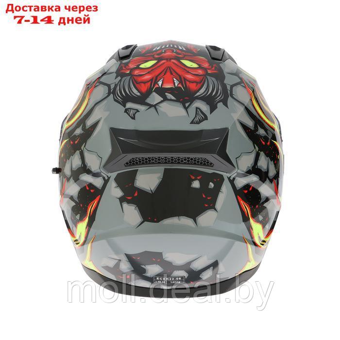 Шлем интеграл с двумя визорами, размер L, модель BLD-M67E, черно-желтый - фото 9 - id-p223994050