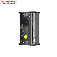 Внешний аккумулятор BYZ W89, 10000 мАч, 1 Type-C, 1 USB, 22.5 Вт, 3 А, дисплей, PD, чёрный