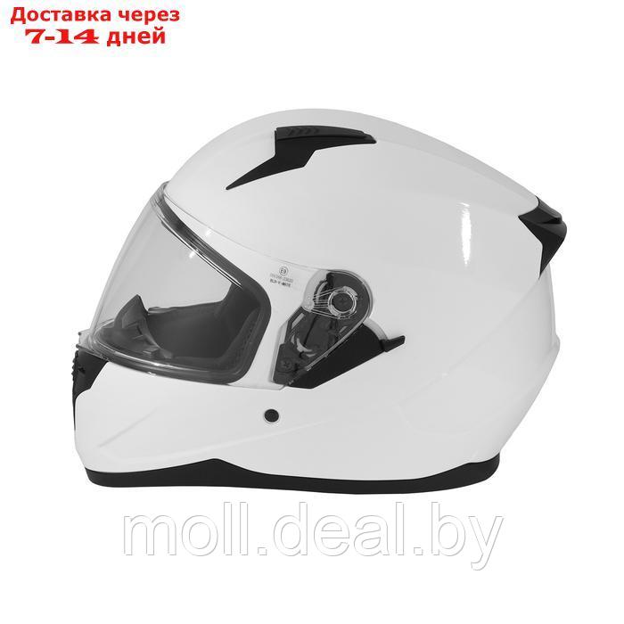 Шлем интеграл с двумя визорами, размер M, модель BLD-M67E, белый глянцевый - фото 8 - id-p223994055