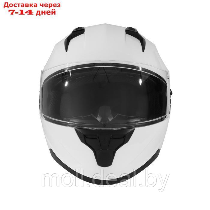 Шлем интеграл с двумя визорами, размер XXL, модель BLD-M67E, белый глянцевый - фото 7 - id-p223994057